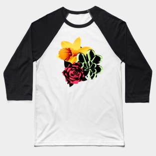 Rose, Daffodil and shamrock Baseball T-Shirt